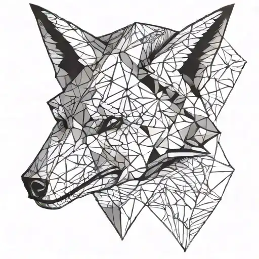 Fox skull tattoo design idea