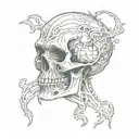 scull tattoo design idea