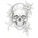 scull tattoo design idea