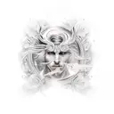 Virgo male  tattoo design idea