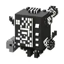 I want a tattoo design  The tattoo design centers around a Minecraft jukebox, capturing the iconic pixelated texture and tattoo design idea