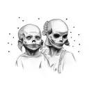 Mom and son tattoo design idea