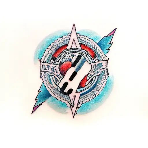 Guitar, nirvana, blink-182 tattoo design idea