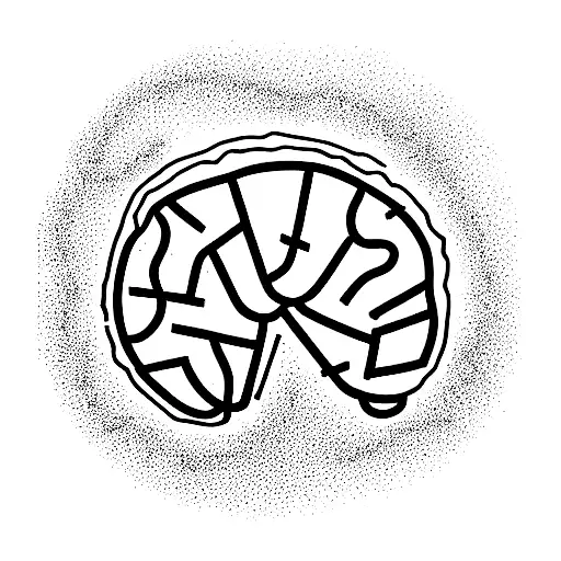 kintsugi brain tattoo design idea