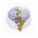 kintsugi brain tattoo design idea