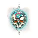 kintsugi brain tattoo design idea