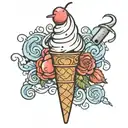 ice cream (name) tattoo design idea
