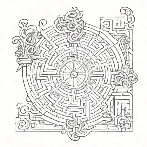 Labyrinth tattoo design idea