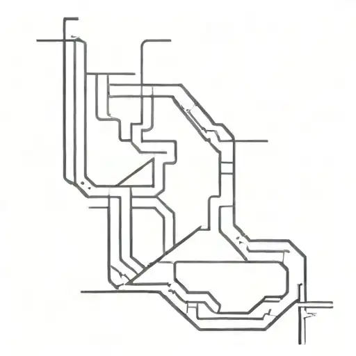 A crossroad with hidden pathways like a maze tattoo design idea