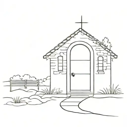 Doors leading a pathway tattoo design idea