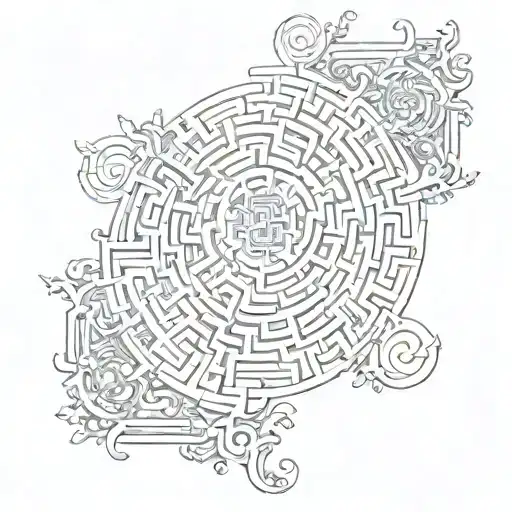 Labyrinth tattoo design idea