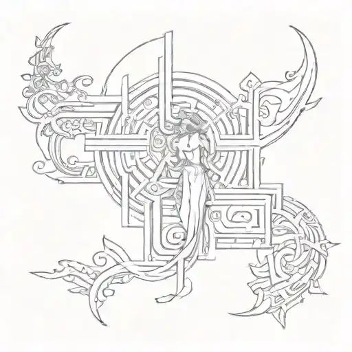 Labyrinth tattoo design idea