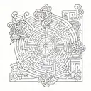 Labyrinth tattoo design idea