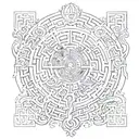 Labyrinth tattoo design idea