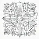 Labyrinth tattoo design idea