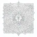 Labyrinth tattoo design idea