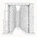 door way leading to a maze tattoo design idea