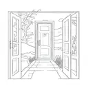 Doors leading a pathway tattoo design idea