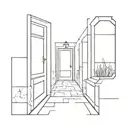 Doors leading a pathway tattoo design idea