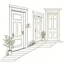 Doors leading a pathway tattoo design idea