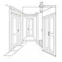 Doors leading a pathway tattoo design idea