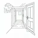 Doors leading a pathway tattoo design idea