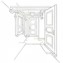 Doors leading a pathway tattoo design idea