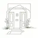 Doors leading a pathway tattoo design idea