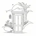 Doors leading a pathway tattoo design idea