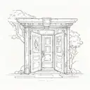 two doors open choosing crossroad tattoo design idea