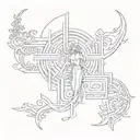 Labyrinth tattoo design idea