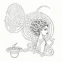 Labyrinth tattoo design idea