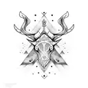 Aquarius and Taurus love symbols tattoo design idea