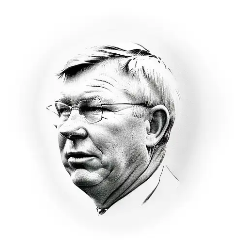 Sir Alex Ferguson tattoo design idea