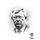 Sir Alex Ferguson tattoo design idea