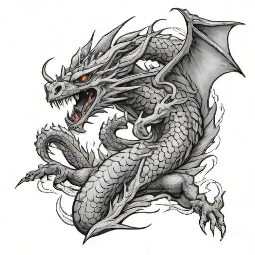 king Ghidorah  tattoo design idea