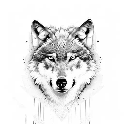 Wolf , SPQR in background tattoo design idea