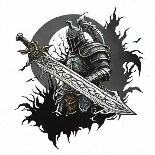 Moonlight Greatsword dark souls tattoo design idea