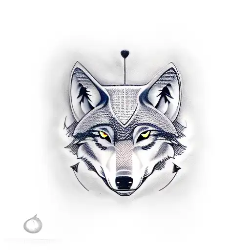 A tattoo of a wolf and owl together, symbolizing the unity of your favorite animals and your passion for psychology tattoo design idea