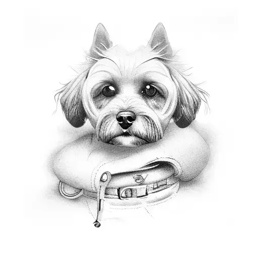 Dog tattoo design idea