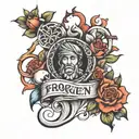 forgiven tattoo design idea