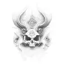 alas demonia y ángel como las de duki tattoo design idea