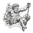 Statue of David vs Goliath tattoo design idea