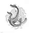ogopogo lake monster tattoo design idea