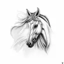 horse tattoo design idea