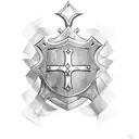 knight templars cross with shield tattoo design idea