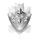 knight templars cross with shield tattoo design idea