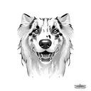 un dalmata e un border collie tattoo design idea