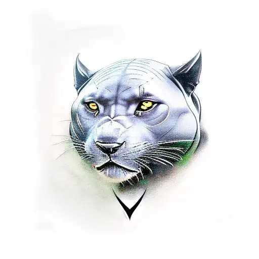 A black panther animal from the matrix  tattoo design idea