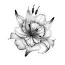 White Lily and California Poppy tattoo design idea
